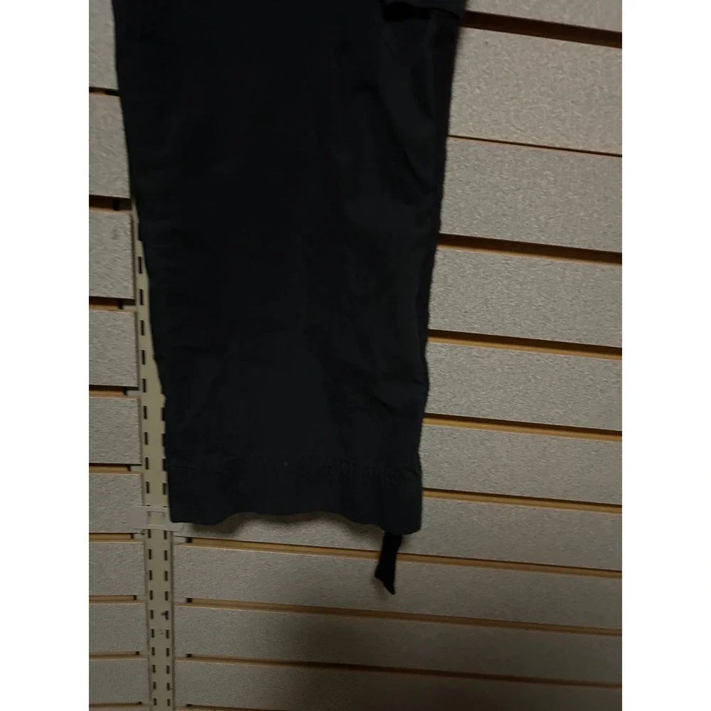 Nike Womens Black Cargo Pants S Straight Leg Utility Pockets Drawstring Waist